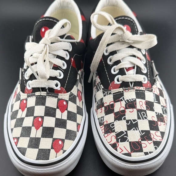 Unisex Vans IT House Of Terror Pennywise Horror Movie Check Shoes - Picture 1 of 7